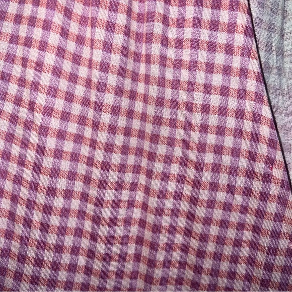 Urban Outfitters UO Zina Gingham Wrap Midi Dress Medium Women’s Purple - Picture 5 of 8